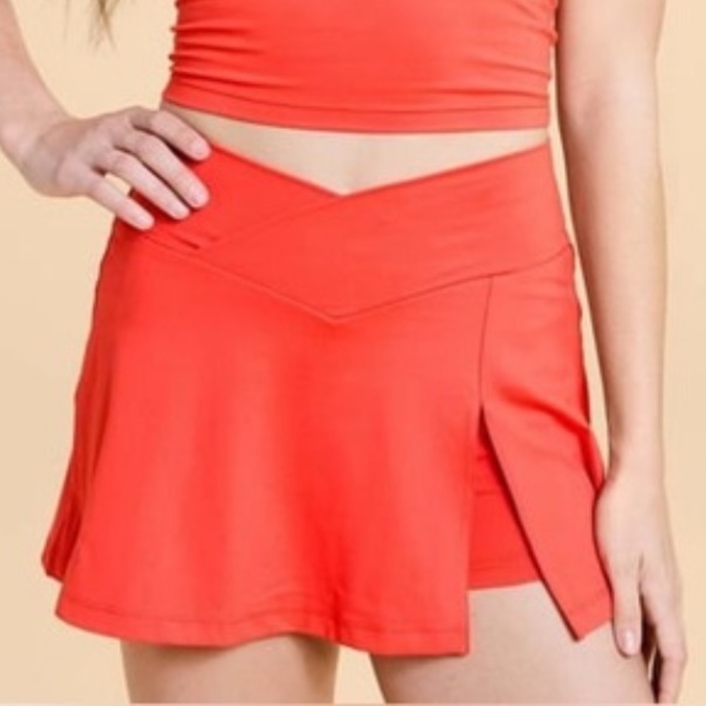 Blogilates crisscross slit skort